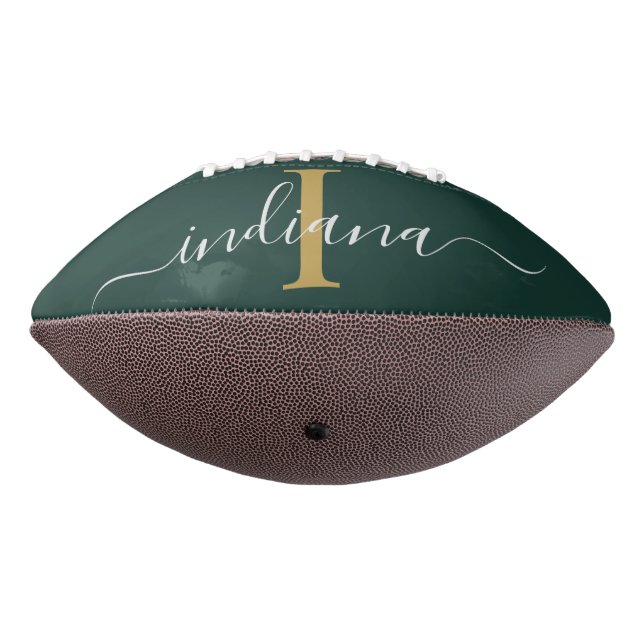 Monogram Script Personalized Name Modern Football (Rotated 270)