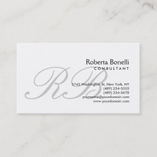 Monogram Script Professional Business Card
