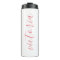 Monogram Script Thermal Tumbler | White & Pink