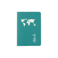 Monogram Sea green Elegant Modern Minimal Travel