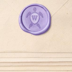 Monogram Sea Turtle Wax Seal Sticker