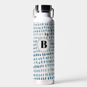 Monogram Seaglass Pattern Ocean Water Bottle