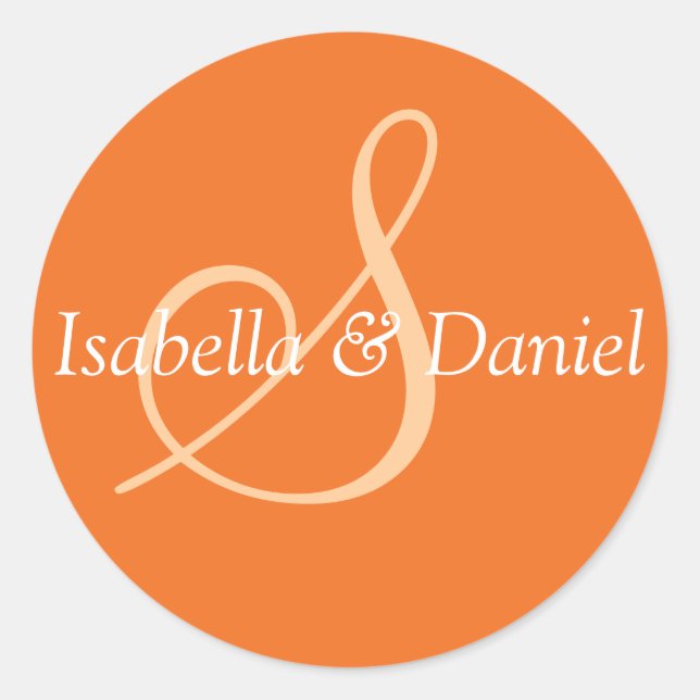 Monogram Seal Wedding Monogram Sticker (Front)