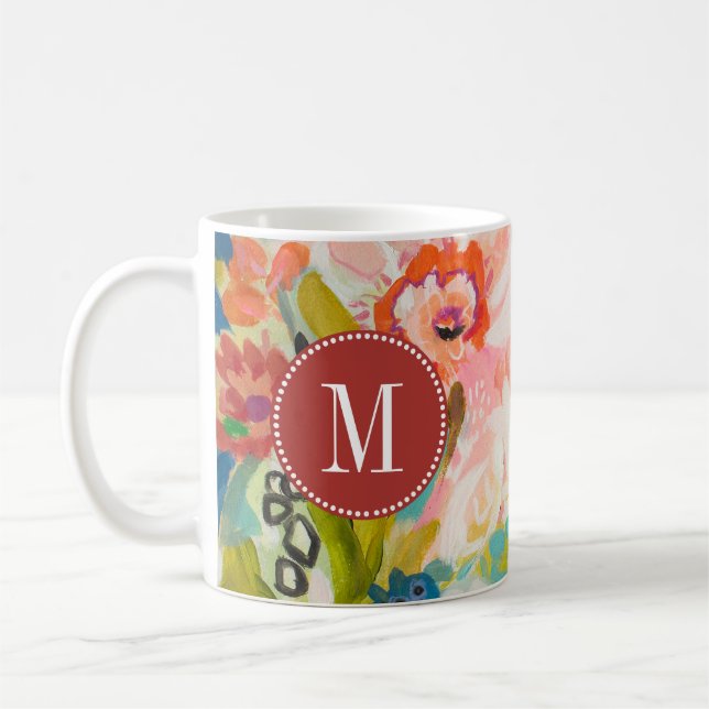 Monogram | Secret Garden Floral III Coffee Mug (Left)