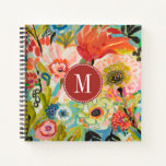 Monogram | Secret Garden Floral Iii Notebook at Zazzle