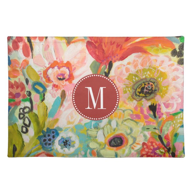 Monogram | Secret Garden Floral III Placemat (Front)
