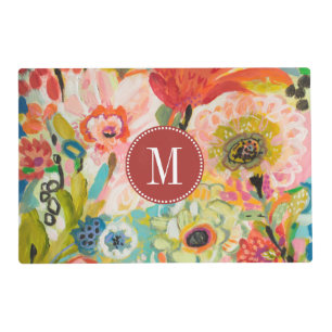 Monogram Secret Garden Floral III Placemat