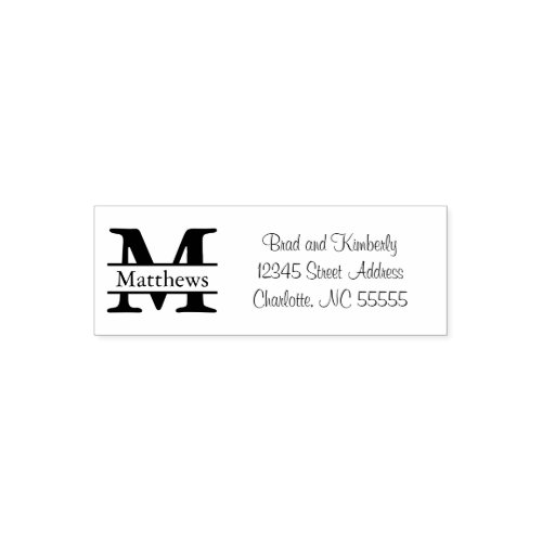 Monogram _ Self Inking Address Stamp