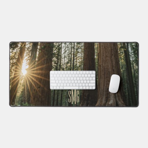 Monogram Sequoia Trees Giants Nature Forest Desk Mat