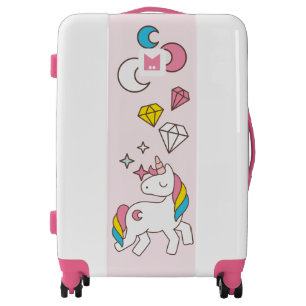 Monogram Series: Kawaii Cute Magical Unicorn. Luggage
