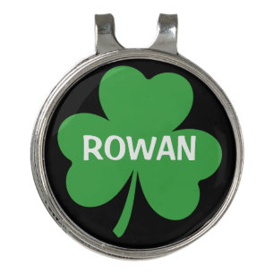 Monogram Shamrock Clover Golf Hat Clip