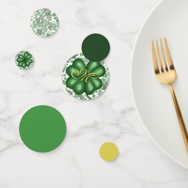 Monogram Shamrock Confetti (Group)