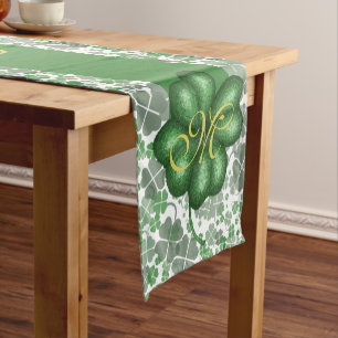 Monogram Shamrock Table Runner
