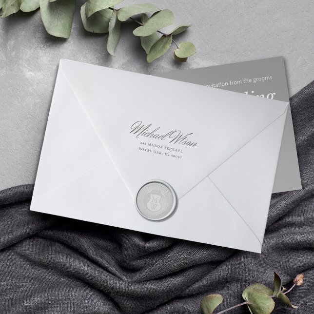 Monogram Shield and Swords Wax Seal Sticker (Creator Uploaded)