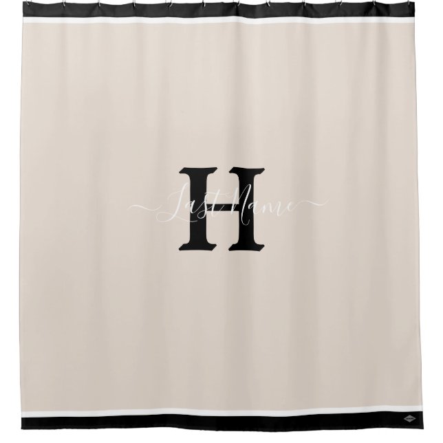 Monogram Shower Curtain  HAMbyWG (Front)