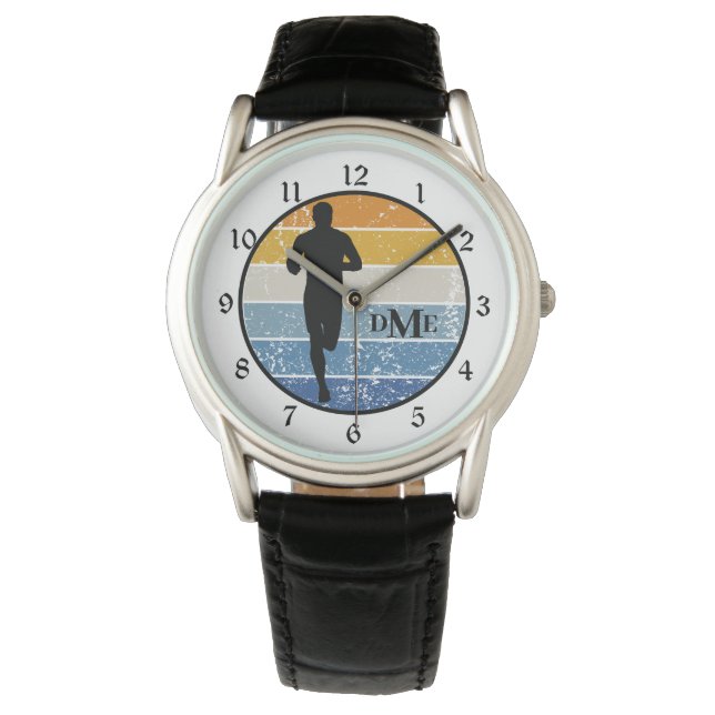 Monogram Silhouette Runner Retro  Watch (Front)