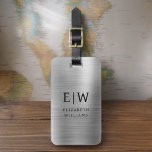 Monogram Silver Brushed Metallic Elegant Luggage Tag<br><div class="desc">Introducing our Monogram Brushed Metallic Elegant Luggage Tag: Elevate your travel experience with this sophisticated accessory. Crafted from brushed metallic material, this luggage tag exudes elegance and style. The monogram design adds a personalized touch, making it easy to identify your luggage while adding a touch of sophistication to your belongings....</div>