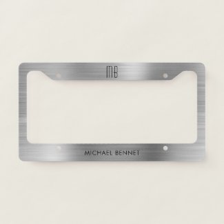 Monogram Silver Brushed Metallic