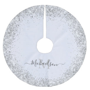 silver sparkle tree skirt