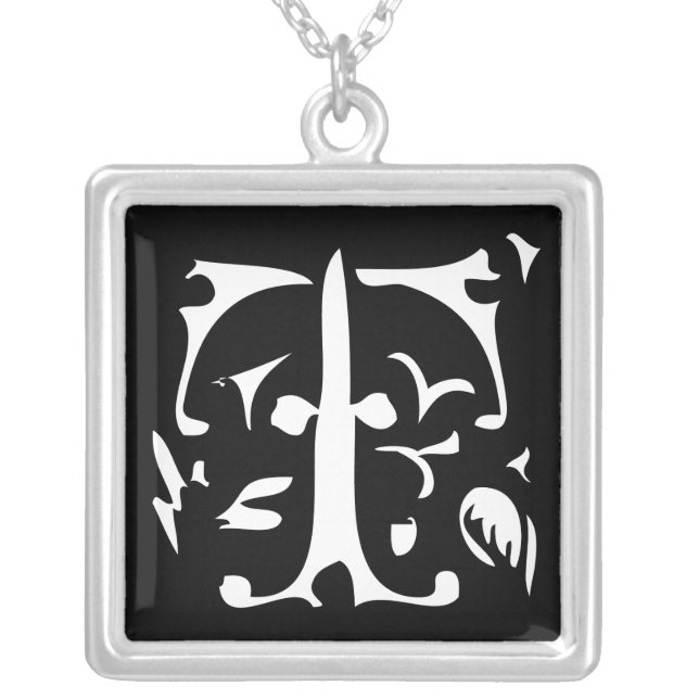 Monogram Silver Necklace (Front)