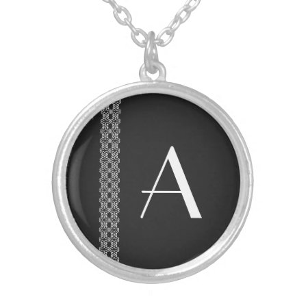 Monogram Silver Plated Necklace