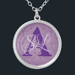 Monogram Silver Plated Necklace<br><div class="desc">Create your own monogram.</div>