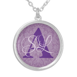 Monogram Silver Plated Necklace