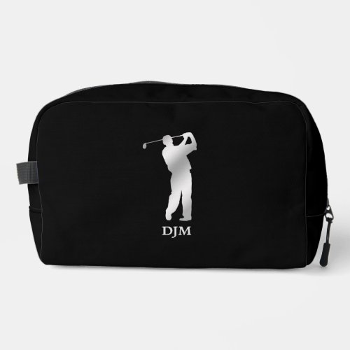 Monogram Silver Silhouette Golfer Dopp Kit