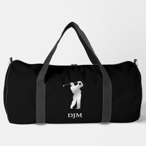Monogram Silver Silhouette Golfer Duffle Bag