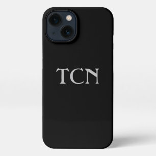 Monogram Simple Black Gray Minimalist   iPhone 13 Case