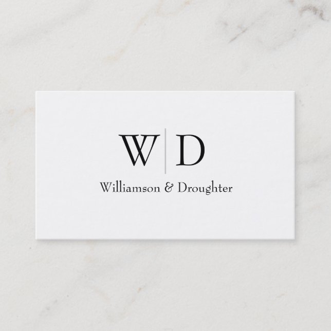 Monogram Simple Business Card (Front)