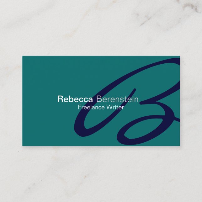 Monogram Simple Business Card Liorah Font (Front)