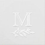 Monogram Simple Elegant Eucalyptus Leaves Embosser<br><div class="desc">Monogram Simple Elegant Eucalyptus Leaves Embosser. Personalize this stylish monogram embosser with your custom initial.</div>