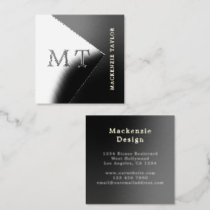 Monogram Simple Elegant Professional Foil Spot Gloss Business Cards