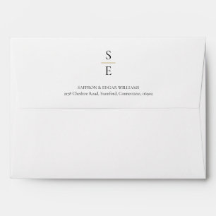 Monogram Simple Elegant Return Address Envelope
