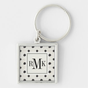 Monogram Simple Signs Step Three Keychain