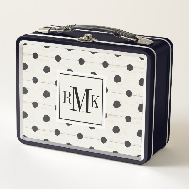 Monogram | Simple Signs Step Three Metal Lunch Box (Front)
