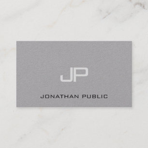 Monogram Simple Template Luxurious Premium Gray Business Card