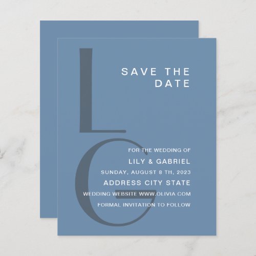 Monogram Simple typography wedding Save the Date