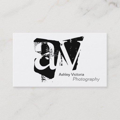 Customizable Monogram Simplicity Business Card