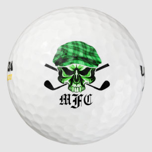 Monogram Skull and Crossed Golf Clubs Balls
