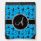 Monogram sky blue gymnastics hearts bows