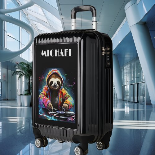 Monogram Sloth DJ Nen Retro  Luggage
