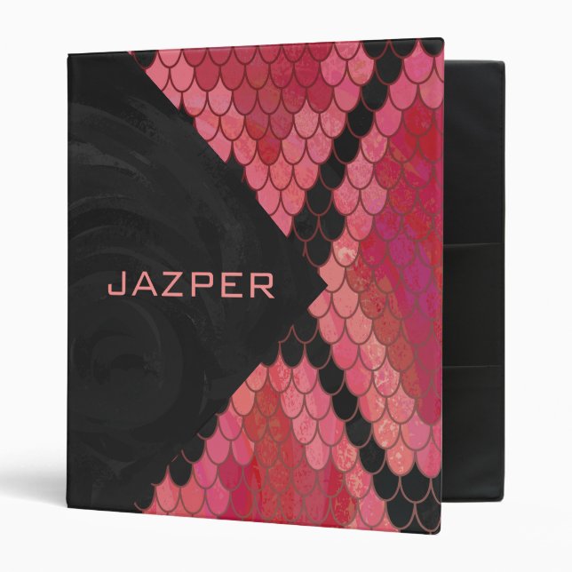 Monogram Snake Black and Red Print Binder (Front/Inside)