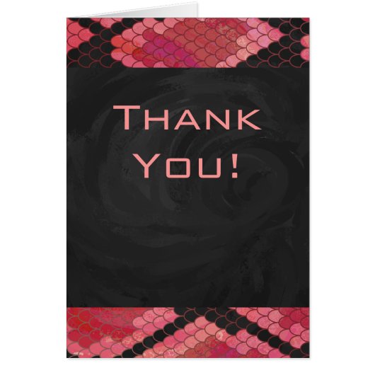 Monogram Snake Black and Red Print Cards (Front)