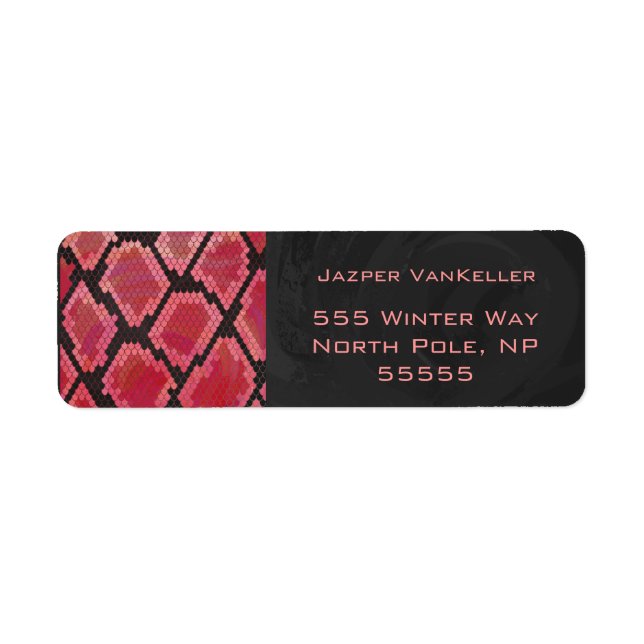 Monogram Snake Black and Red Print Label (Front)