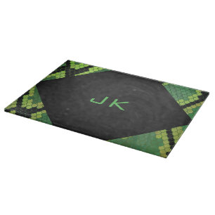 Monogram Snake Green and Black Cutting Board