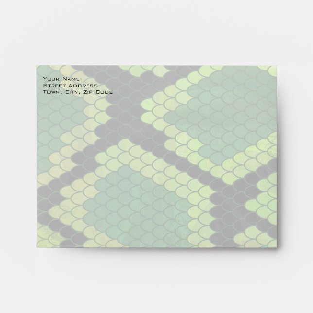 Monogram Snake Green and Black Envelope (Front)