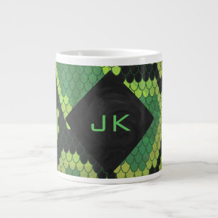 Monogram Snake Green and Black Giant Coffee Mug