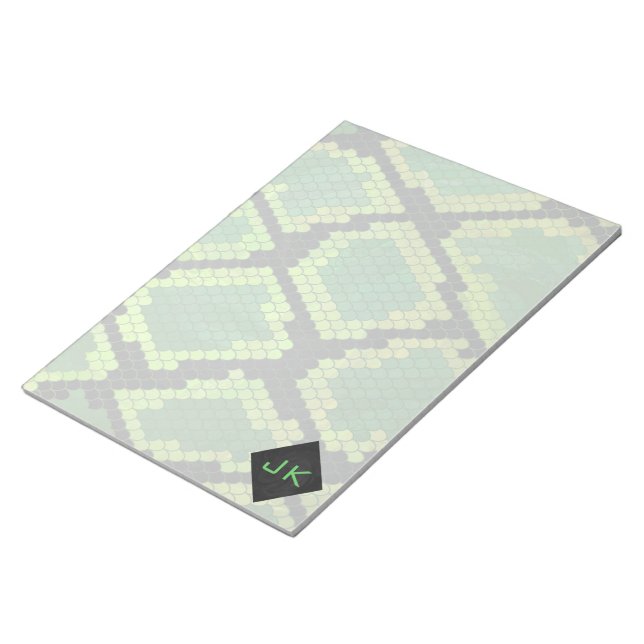 Monogram Snake Green and Black Notepad (Angled)
